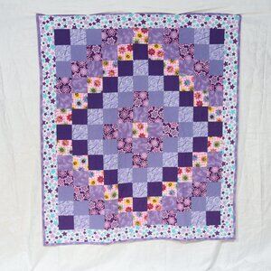 New handmade Trip Around World Baby/Child quilt Professionally machine quilted